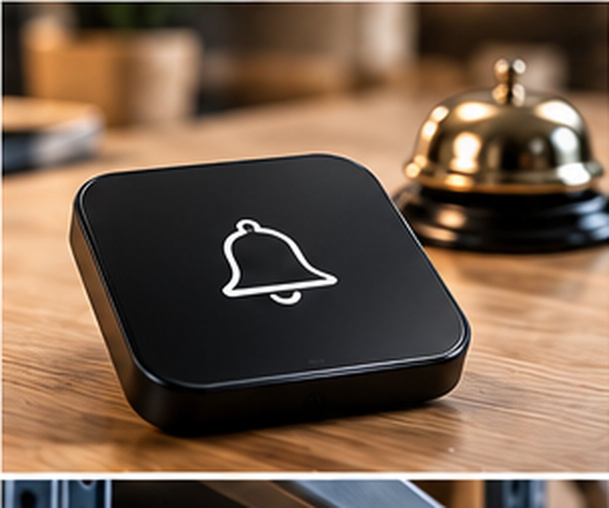 Smarter Empfangsbutton, Ausführung Schwarz